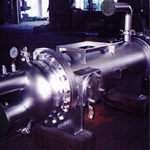 Condenser for marine exhaust-gas turbine